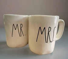 Rae Dunn MR & MRS Coffee Mug Set of 2