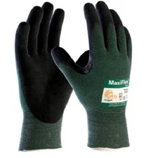 PIP 34-8743/L Unisex Maxiflex Knit Wrist Nitrile Coated Gloves Green/Black, L