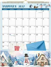 2027 Wall Calendar - 11.4" X 14.5", 18 Months from Jul. 2026 - Dec. 2027