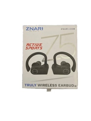 ZNARI Z5 Active Sports Truly Wireless Earbuds - Bluetooth Sweatproof. Black. New