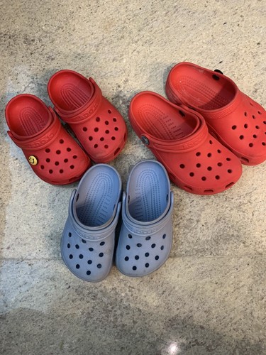 3 Paia Scarpe Stock mare bambino CROCS Originali (n. 2 Misura 6-7, 1 Mis.  10-11) | eBay
