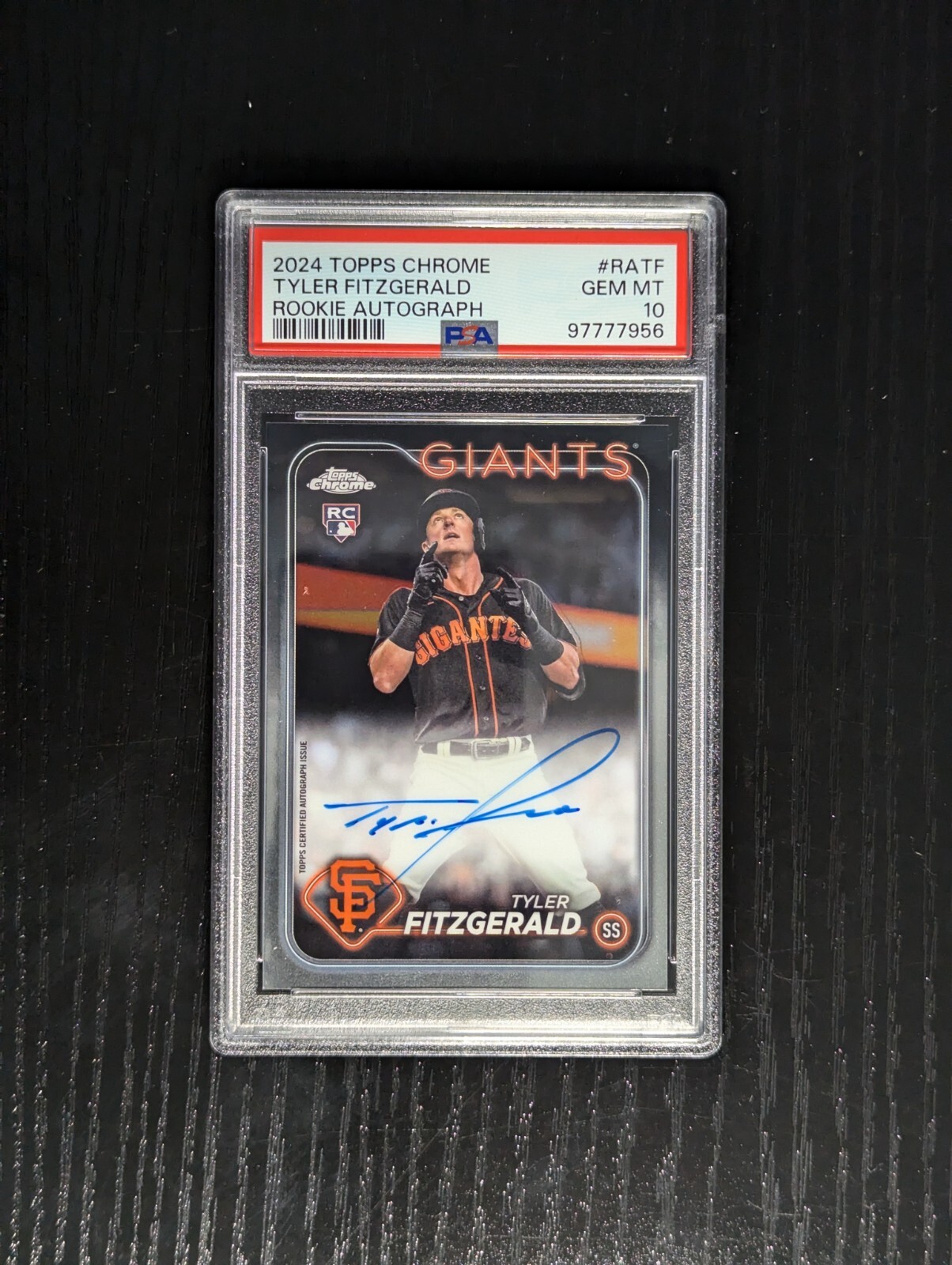 2024 Topps Chrome Tyler Fitzgerald Rookie Autograph PSA 10