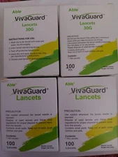 Vivaguard Lancets 30g 100 count (4 boxes-400 total) Exp 10/26, 7/28 NEW