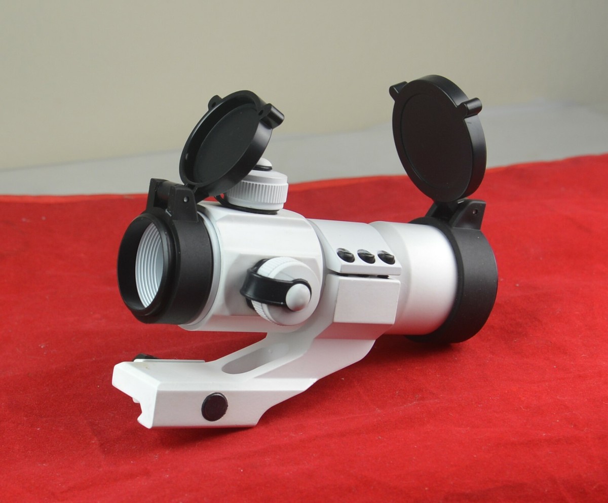 Pure White Finish 1x30 Red Green Blue Dot Sight With Cantilever