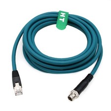 M12 Ethernet 8 Pin RJ45 CAT7e Cable Basler Cognex Camera 2M High-Speed Switch