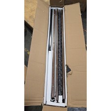 Pre-Owned 38.5'' Dog Crate Furniture Kennel 2 Doors Wooden w/Cushion Wheel Brown