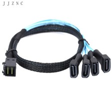 Efficient Mini SAS HD SFF-8643 to 4 SATA 7Pin Male Cable for Data Transfer
