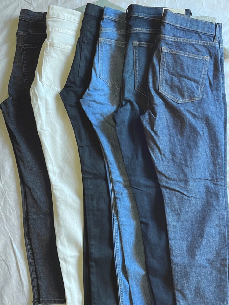 NWT Everlane Denim Jeans, Regular Mid-Rise Skinny, Various Colors and Sizes
