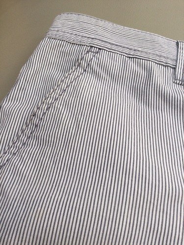 MEN'S SHORTS BOSTON CREW by GEORGE BLUE STRIPE SIZE 34 WAIST 100% COTTON - Picture 3 of 12