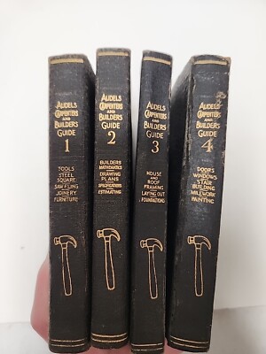 Audels Carpenters and Builders Guide Volumes 1-4 Complete Set 1947 Edition BH