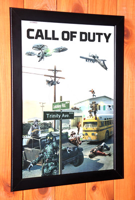 Call of Duty PS3 Xbox 360 Rare Small Promo Poster / Ad Page Framed