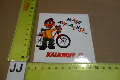 Alter Aufkleber Fahrrad Bike Zubehör KALKHOFF Maxe auf Achse