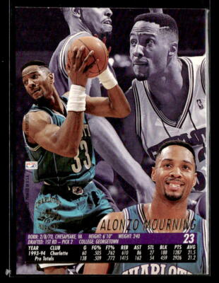 Alonzo Mourning 1994-95 Ultra #23 Charlotte Hornets | eBay