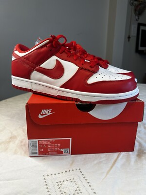 Mens 11.5 Nike Dunk Retro SP Low St. John's Red White DS Brand New CU1727 100