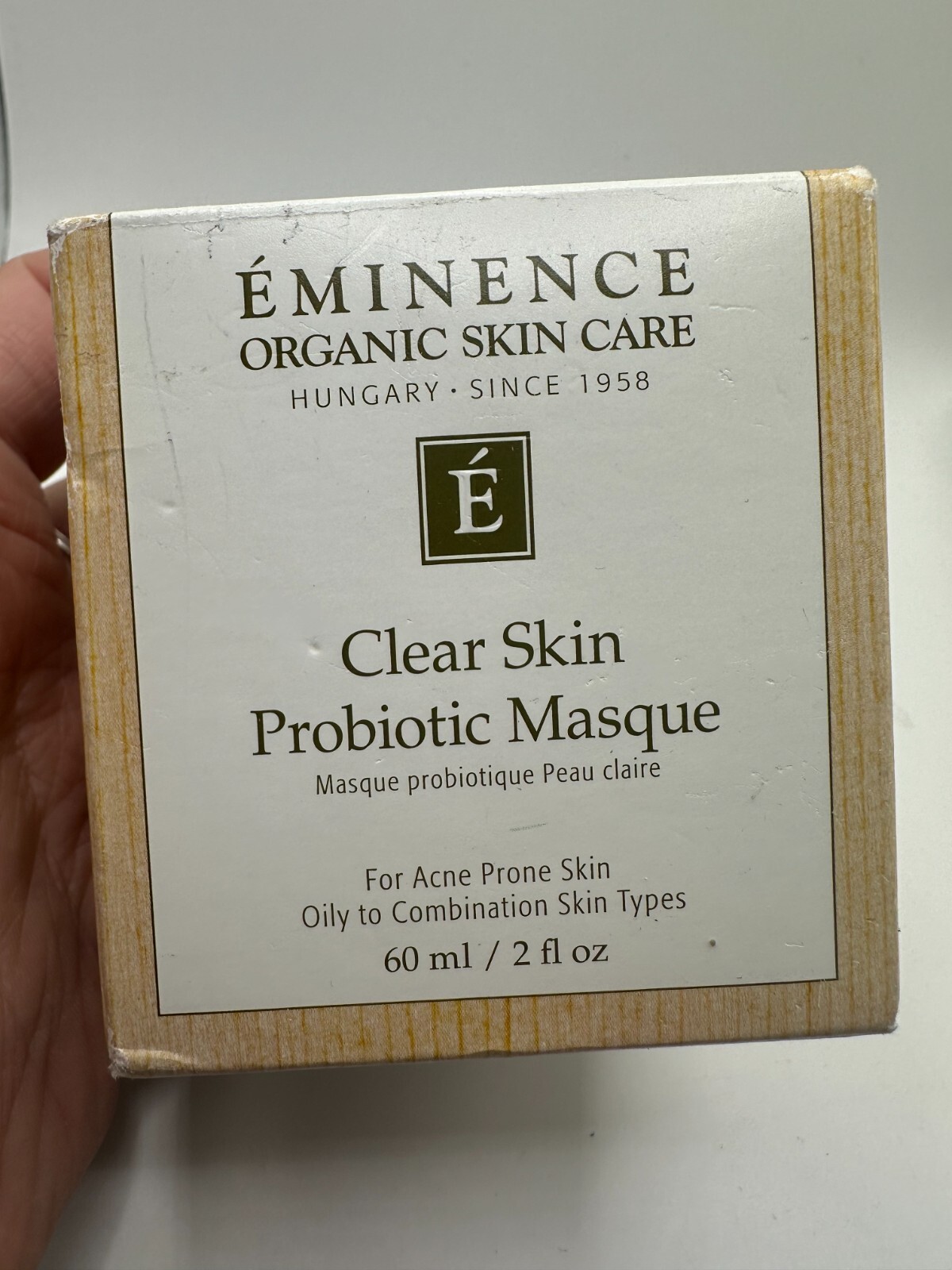 Eminence Organic Clear Skin Probiotic Masque 2 oz. New for Acne Prone Skin