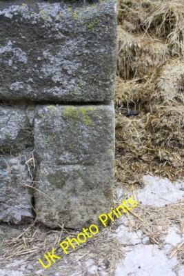 Photo 6x4 Benchmark on barn at Beecroft Hall Horton in Ribblesdale Ordnan c2015