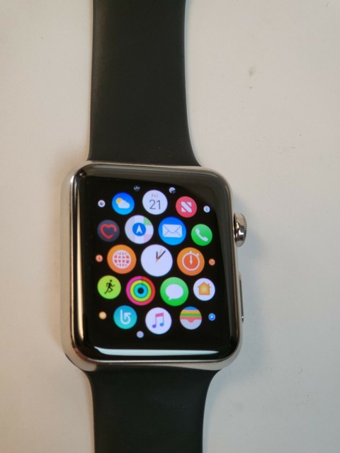 Apple Watch 42mm Stainless Steel Case White Sport Band - (MJ3V2LL/A) online  kaufen | eBay