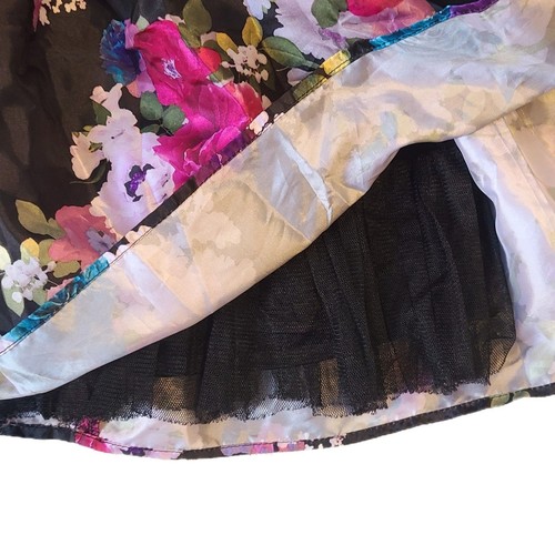D-Signed x Disney | Girls Satin Floral Taffeta & Tulle Skirt, Size M (10-12) EUC - Picture 3 of 6