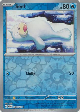 SEEL 086/165 151 POKEMON ENGLISH (REVERSE HOLO, NM)