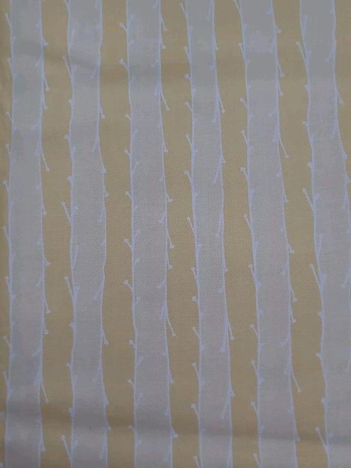 Michael Miller Sprite Stripe Cotton Fabric Pale And Dark Yellow 2 Yards - Image 2 of 2