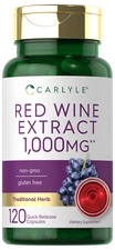 Red Wine Extract Capsules | 1000mg | 120 Count | Non-GMO | by Carlyle
