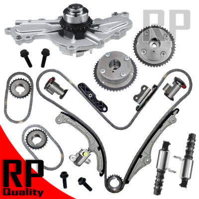 Timing Chain Kit Cam Phaser Valve Water Pump For Mazda Ford CX-9 Edge Sable 3.7L