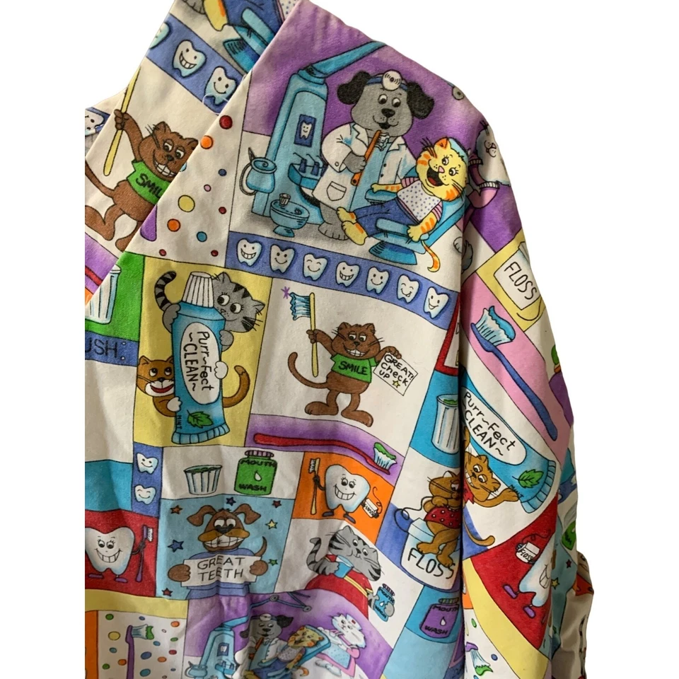 HQ Scrub Womens Size 3XL Scrub Top Shirt Short Sleeve Medical Nurse Dentist - Image 2 of 4