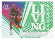 Clyde Drexler 2020-21 Panini Illusions Living Legends Emerald #16 Insert Card