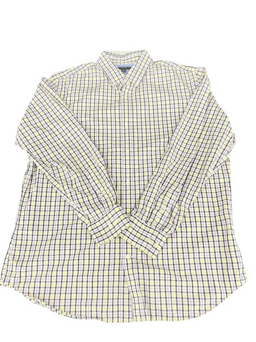 Banana Republic Men's Dress Shirt XL Two Ply Fabric Blue Micro