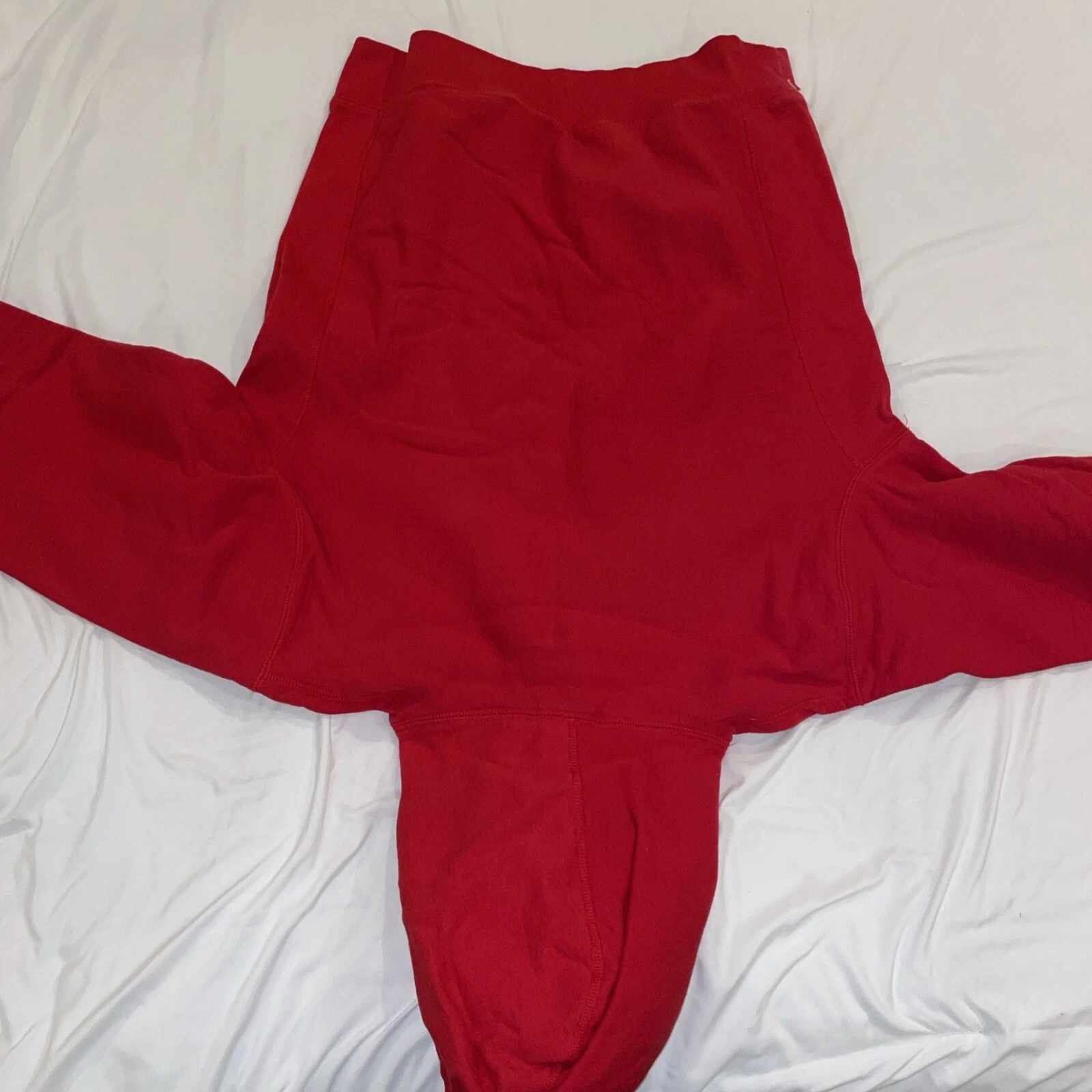 FELPA CON CAPPUCCIO RED SUPREME CHANNEL LARGE AUTENTICA SS18 2018 HOODIE INDOSSATA UNA VOLTA