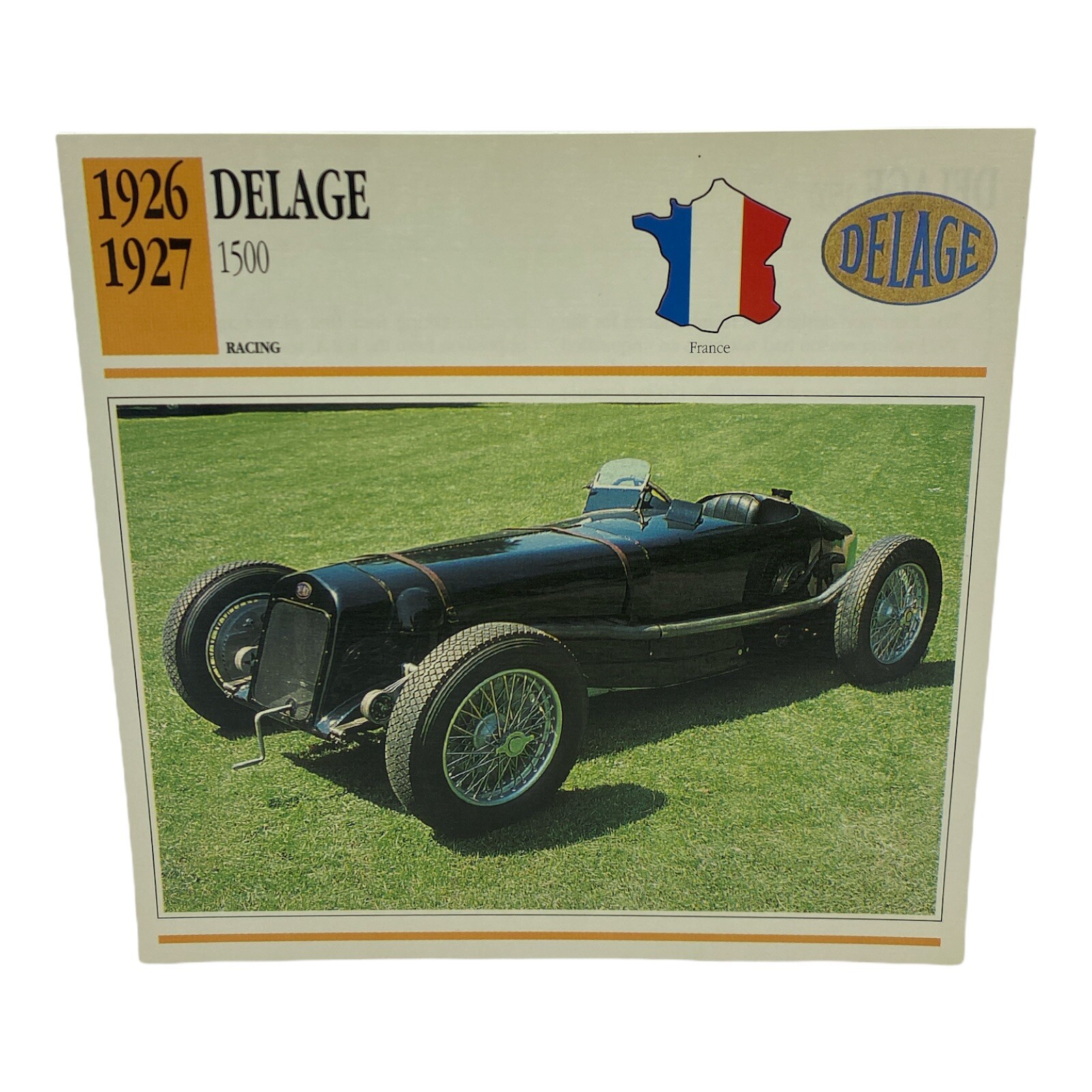 Cars of The World Single Collector Card EditoService 19261927