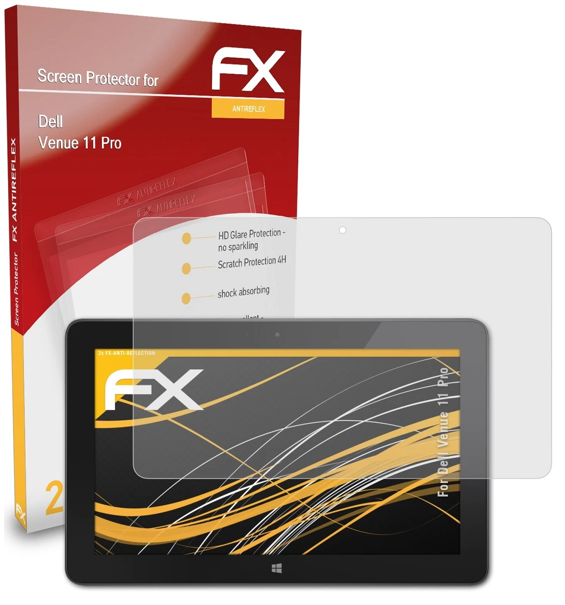 atFoliX 2x Pellicola Protettiva per Dell Venue 8 7000 chiaro