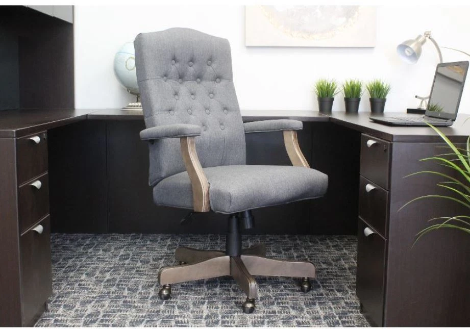 Cute grey online desk chair