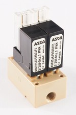 Lot of 7 ASCO Dual Electric Miniature Solenoid Valve 3/2US-DN1.0 FFKM