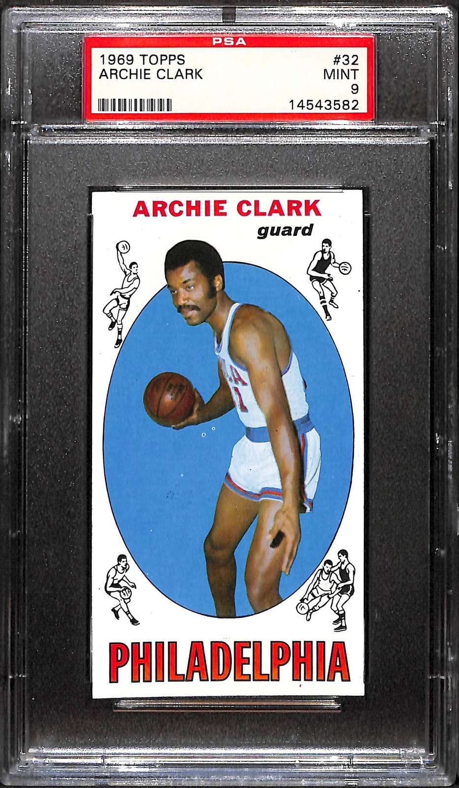 1969 TOPPS #32 ARCHIE CLARK PSA 9 Mint 14543582