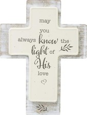 Precious Moments May You Always Know the Light of His Love 8" Ceramic Cross
