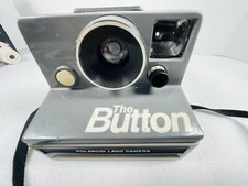    The Button Polaroid Instant Film Land Camera   W/ Strap  Untested 