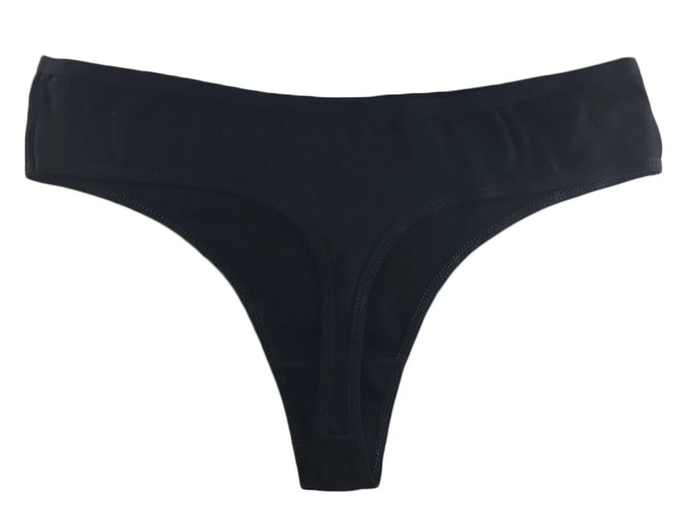 Lote de 6 Bragas Tanga Activas Negras Algodón Yoga Mujeres Tanga Ropa Interior S~3X Foto 2 de 4