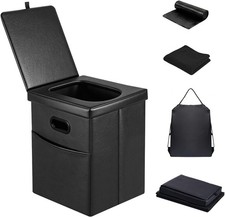 Panmout 16.5" XL Portable Toilet for Camping, Foldable Travel Toilet for Adults