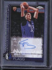 2025-26 Topps Chrome Cooper Flagg Base Rookie Auto RC Mavericks