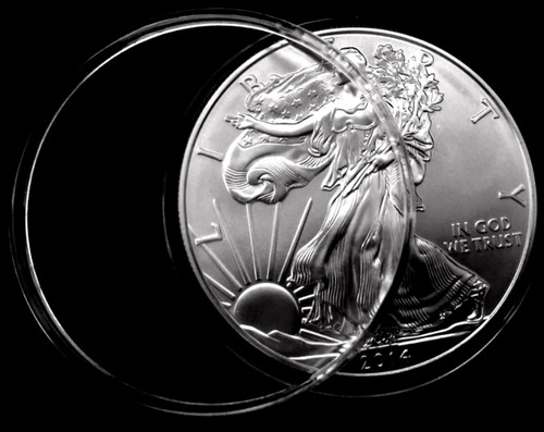 26 Coin Holders 38mm Direct Fit Coin Capsules MORGAN PEACE & IKE SILVER DOLLARS