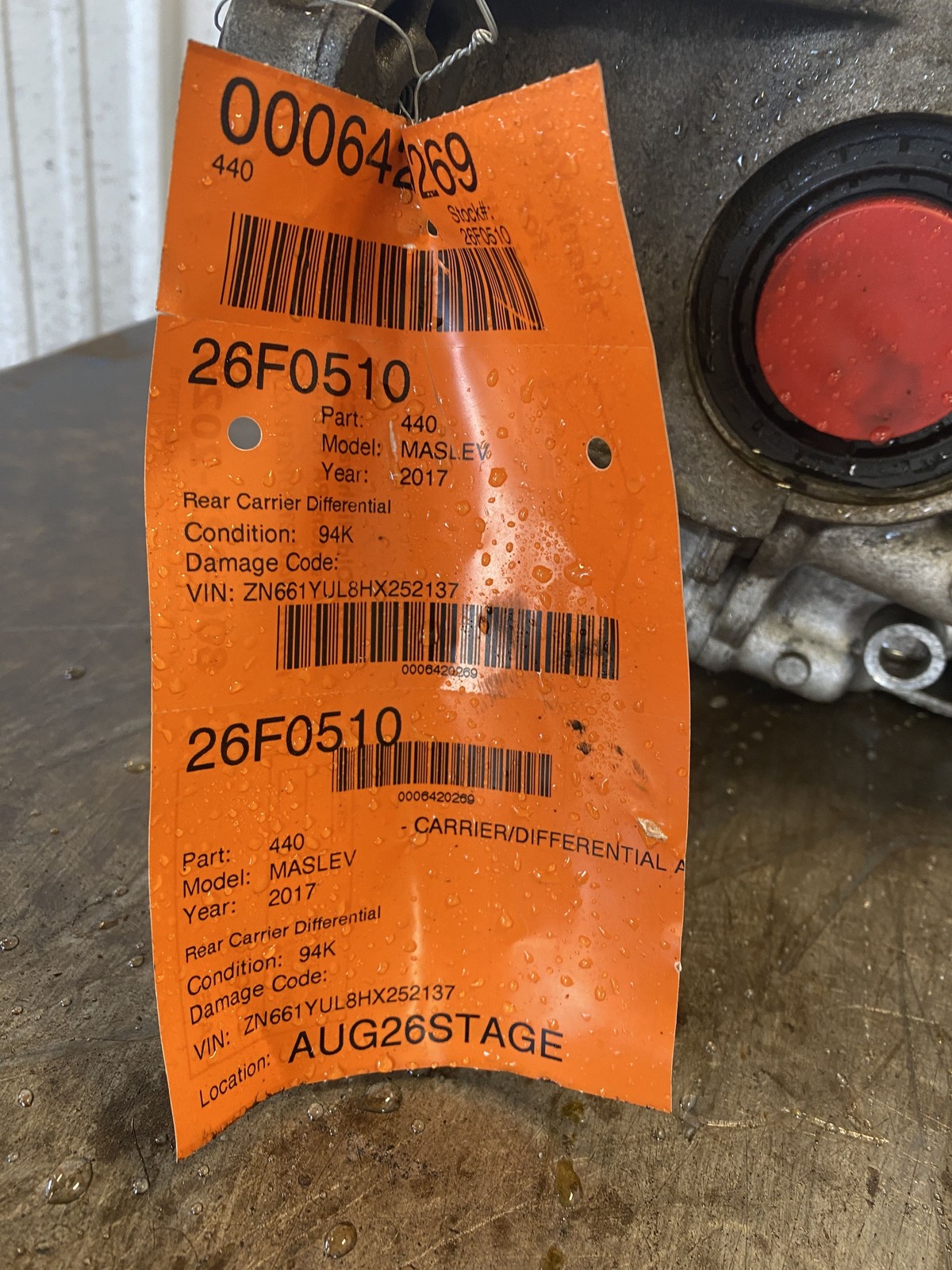 Maserati Levante 2017-2020 Rear Differential P/N 6700376850
