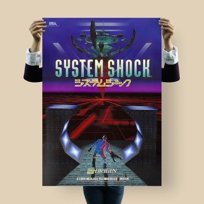 System Shock Poster | Origin / Looking Glass 1994 Cyberpunk Classic
