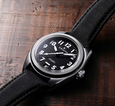 Zenith Pilot Automatic 2023 Black 40mm Watch 03.4000.3620/21.I001 Serviced Mint