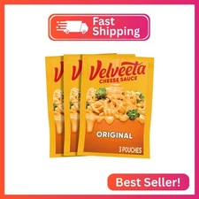 Velveeta Original Cheese Sauce Pouches, 3 ct Box with 4 oz Pouches