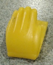 1960's-70's Marx Johnny West General Custer Gauntlets Gloves Yellow 2 Sm Stain