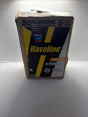 Chevron Havoline SynBlend 5W-30 Motor Oil 6 Quart Smart Change Box API SQ