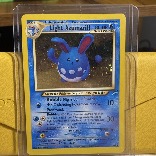 Pokemon TCG Light Azumarill 13/105 Neo Destiny Holo SWIRL Rare Unlimited