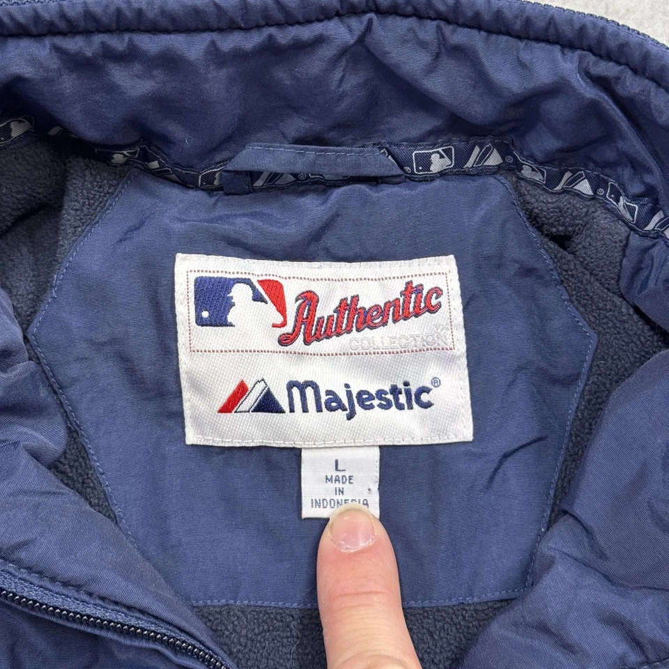 Tampa Bay Rays Jacket Boys Large Blue MLB Baseball Fleece Lined Zip Warm Up - Image 2 of 4