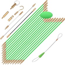 45FT Fiberglass Electrical Wire Cable Fish Tape Puller Kit Rods 8 Attachments